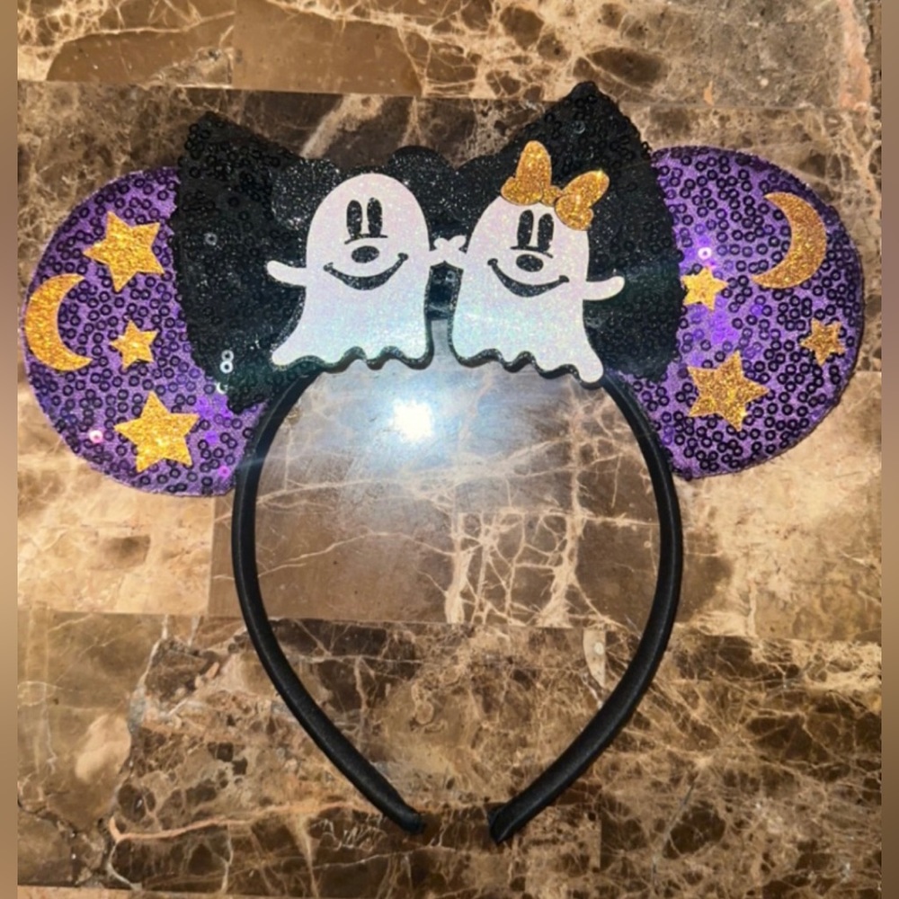 Mickey Mouse Holiday Ghost Halloween Ears Headband